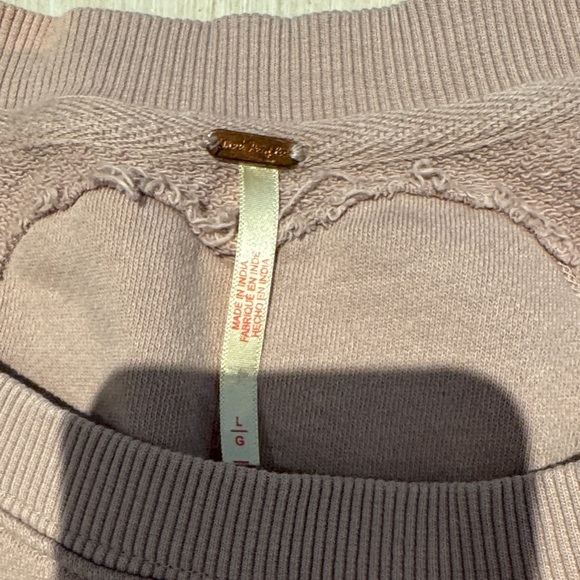 Free People Mauve Cropped Sweatshirt - Picture 2 of 7